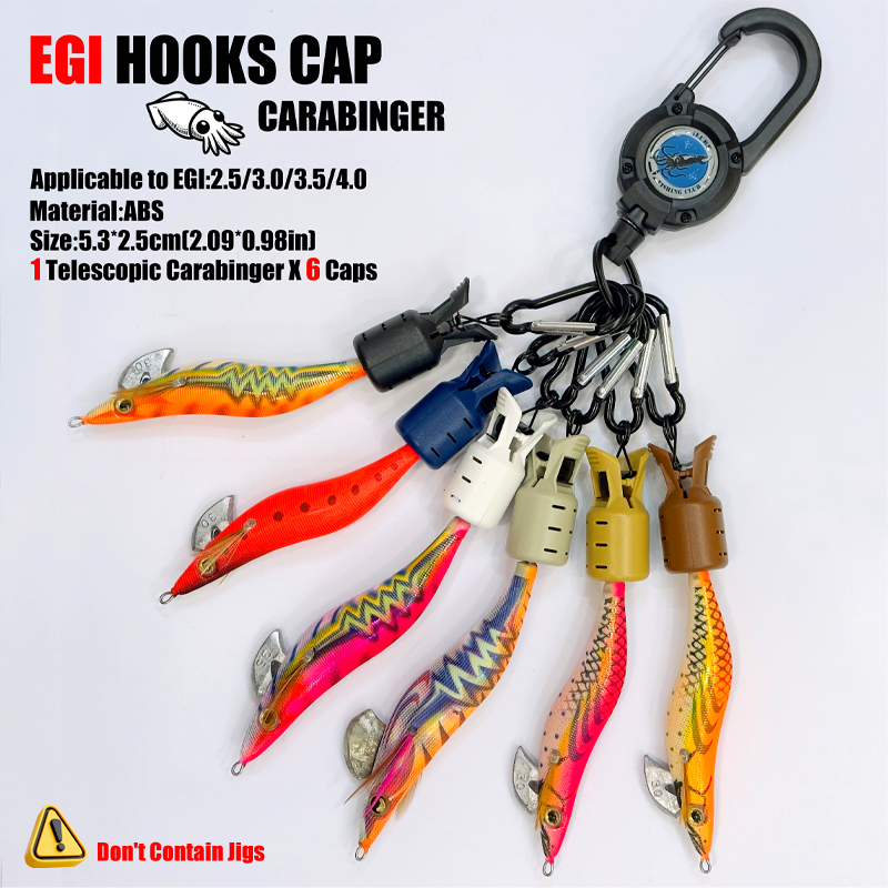 오징어 지그 후크 캡 및 카라비너 ​​낚시 액세서리 미 - Fishing Lure Accessories 리뷰 및 가격