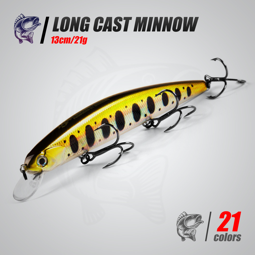 1pcs 13cm/21g 롱 캐스트 서스펜딩 미노우 탑 - Fishing Lure Jerkbait 리뷰 및 가격
